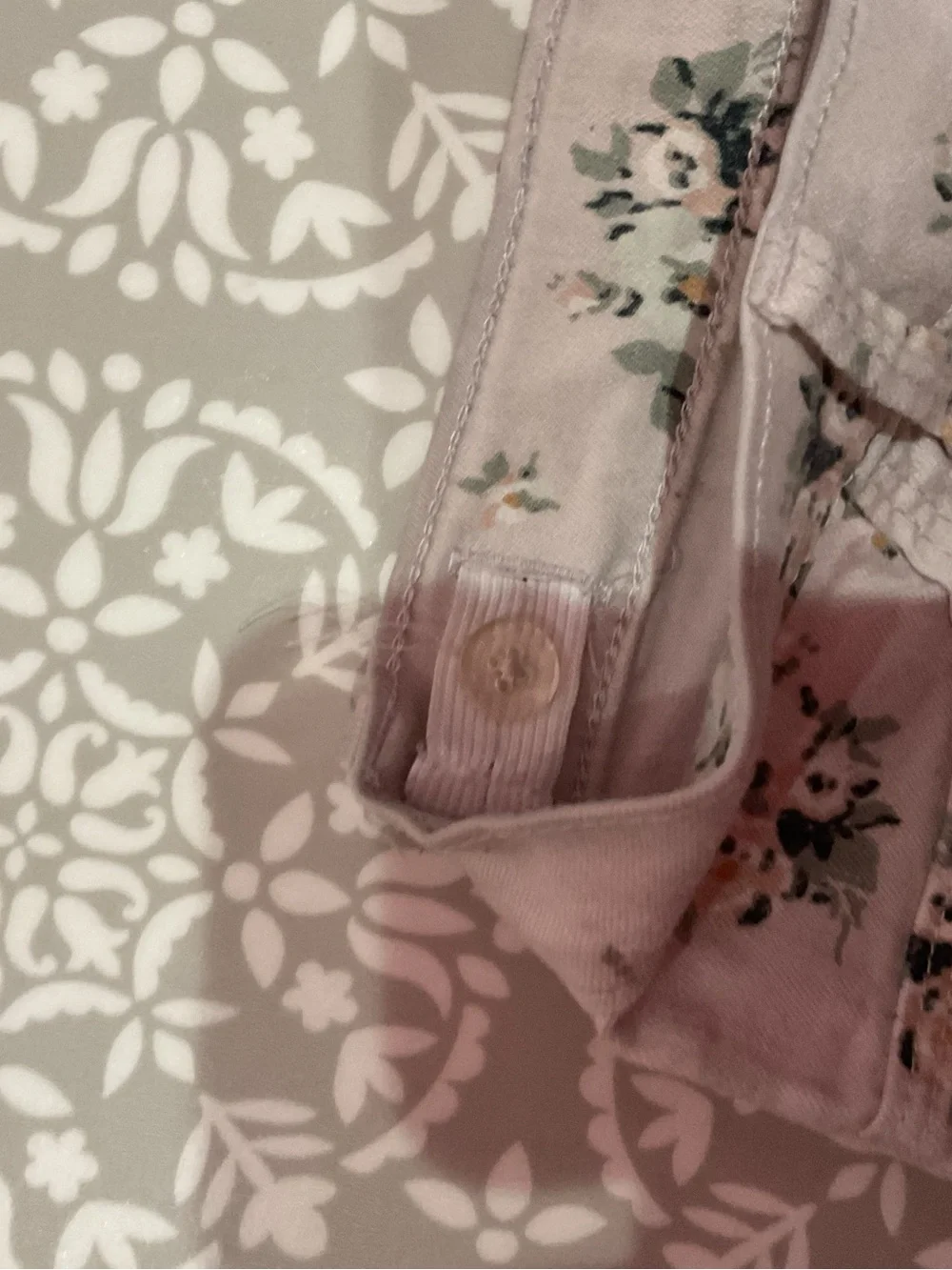 Old Navy Girls Mauve Floral Rockstar Jeggings Size 12 Regular